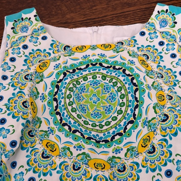 London Times Elegant Gray and White Dress - Picture 4 of 4